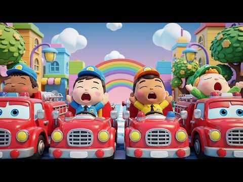 Four Little Fire Engines Whoosh Whoosh Whoosh | Minute Fire Truck Songs for Kids