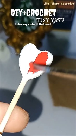 Tiny Clay Vase Handmade DIY Decor|Handmade Tiny Things | how to make charming clay heart #diy#viral