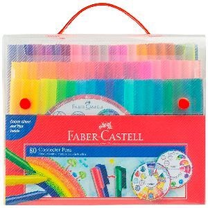 Faber-Castell Connector Pens with Colour Wheel 80 Pack