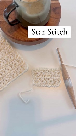 Star Stitch Crochet Tutorial ⭐️Full tutorial on Youtube, linked on my page ⭐️ #crochettok #crochetstitches #crochettutorial #learnnewskills #crafters #crochet #moderncrochet #starstitch #learncrochetstitch #fyp #crochetallday #calmingvideos