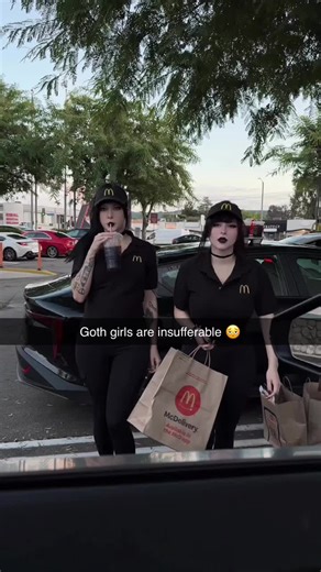 What’s in the bag w/ @Baby🖤 #gothgirl #goth #mcdonalds | goth girl