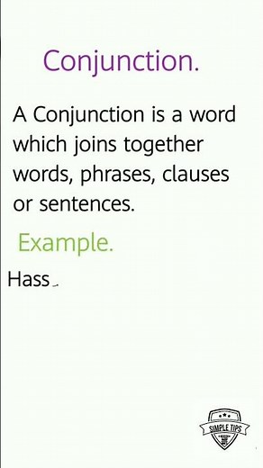 what is conjunction. in simple words. Conjunction in english grammar.