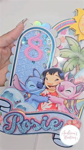 4.2K views · 46 reactions | Sometimes to make projects easier, I use adhesive vinyl for my papercrafting projects ✨ Look how easy it was to apply this vinyl onto acetate to finish this beautiful cake topper  A little shortcut that still gives professional results  #stitchparty #PaperCrafting #AndrinasKreations #AdhesiveVinyl #shakercaketopper | Andrina's Kreations LLC | Facebook