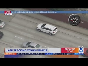 Authorities pursue suspected car thief in Los Angeles County