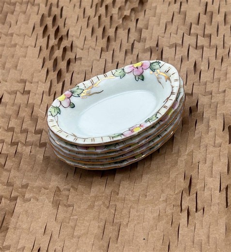 Antique Nippon Porcelain Salt Cellars - Set of 5 - Etsy