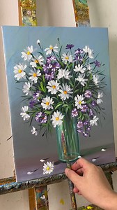 Simple painting ideas for beginners / Flower painting ideas for beginners | Painting Skills