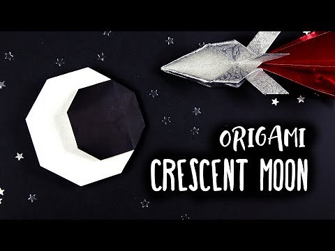 Easy Origami Crescent Moon Tutorial - Paper Kawaii