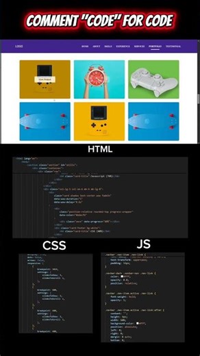 Portfolio website template use | HTML | CSS | JavaScript #JavaScript #html #css #animation #coding