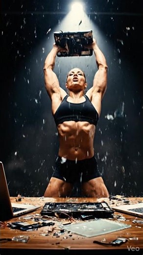 She Destroyed 4 Laptops in 8 Seconds 😳🔥 | Female Bodybuilder Power