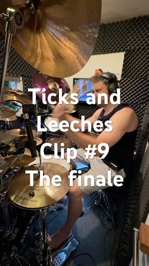 Ticks and leeches 9th :60 clip. The finale! #drums #tool #drumcover #dannycarey #drummer #tooligan