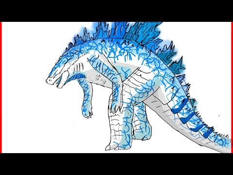 How to draw Blue Thermo Godzilla | full body | Monsterverse