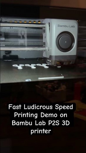 Ludicrous Speed 3D Printing demo on Bambu Lab P2S 3D printer