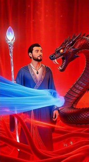 Mindful Mage vs. Notification Naga – Screen Stress Showdown #shorts #3danimation #animation