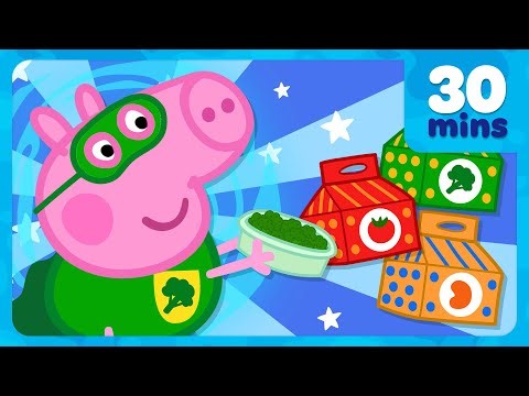George Pigs Super Foods! 🦸 Superhero Adventure 🥦 Peppa Pig Full Episodes | 30 Mins