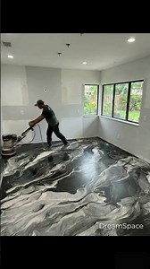Complete Kitchen Renovation: Epoxy Flooring + Cabinet Installation #oddlysatisfying #epoxy #diy