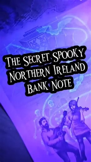 Did you Know there's a #NorthernIreland banknote with a secret #spooky #Halloween design? If you haven't seen it, this is the Ulster Bank Northern Ireland £20 note, which features not just #bats but #skeletons in homage to Derry/Londonderry's amazing Halloween celebrations. I couldn't tell you how many of these notes have passed through my hands before I saw this for myself. So get yourself a UV light and go looking for the wonderfully macabre detail, which is totally invisible to the naked eye.