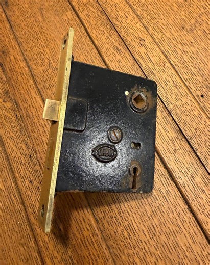 Corbin Mortise Lock, 2-1/2” Backset, 5-3/8” Brass Faceplate, Cleaned & in Working Order - Antique Door Hardware - Etsy