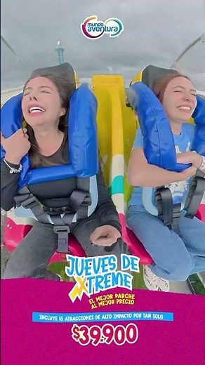 🤯 Adrenaline is best experienced on Xtreme Thursdays at Mundo Aventura 🤯