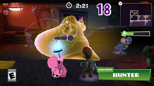 Hunt ghosts, track Polterpup, and race to the exit in the ScareScraper. Play with up to 4 friends as you clear your way to the top in Luigi's Mansion 2 HD! | Nintendo Switch