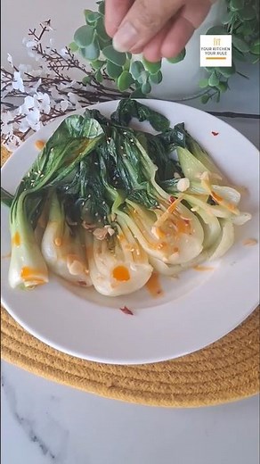 Spicy Garlic Bok Choy ✨ High Calcium, Low Calorie 🥬 5 minutes only #Shorts #healthy