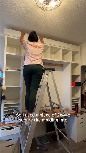 It’s not that hard to make an IKEA built-in desk #ikeahacks #ikeadesk