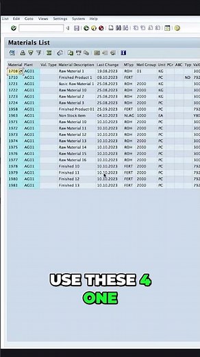 SAP MM 60 Transaction Material List Report Step by Step Guide