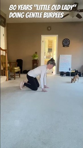 LITTLE OLD LADY DOING GENTLE BURPEES (she's 80!) #seniorliving #seniorfitness #seniorhealth