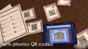 Use QR codes to increase student engagement while your kiddos, grades K-2, are applying their phonics skills. Check out the many ways to use The Class Couple's Phonics QR Code Task Cards Mega Bundle in this video {featuring their own sons!}: http://bit.ly/2u4VAMf | Teachers Pay Teachers