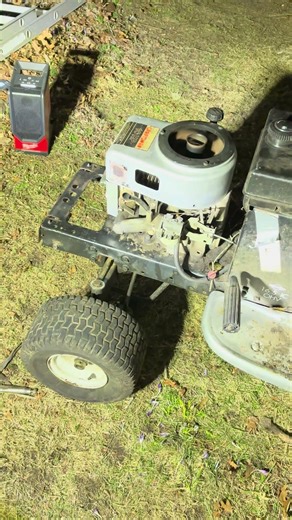 Shooting flames out of a lawnmower engine