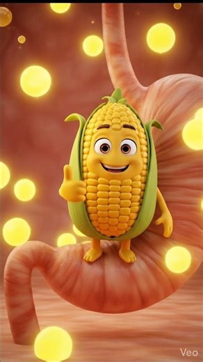 Corn Inside Stomach 😲 | Digestion Hero 🌽 | AI Health Shorts