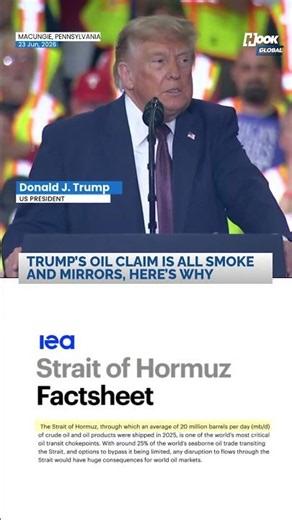 Trump's FALSE CLAIM: '19 million barrels of oil exited Strait of Hormuz'