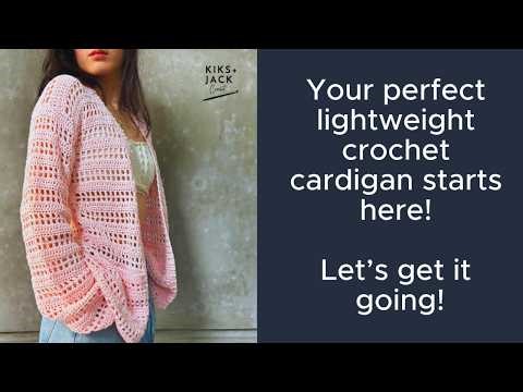 Easy Flowy Lightweight Mesh Crochet Cardigan | Stitch Tutorial for Beginners Free Written Pattern
