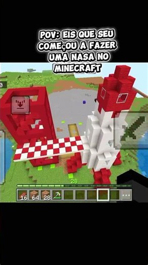 pov: eis que seu amigo começa a fazer uma nasa no Minecraft! #endercraft #minecraft #memes #nasa