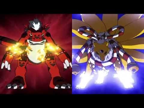Guilmon and Renamon Digivolution