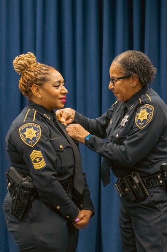 A proud moment at Precinct 1! Please join us in congratulating Corporal Sanders on her well-earned promotion to Sergeant. Her dedication, leadership, and unwavering commitment to justice continue to make a lasting impact. Sergeant Sanders will remain a vital part of our Downtown Courthouse Complex Division, and we’re excited to see her shine in this new role! | Office of Constable Alan Rosen, Harris County Constable Precinct 1