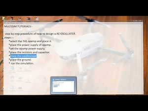 Design a Rc Oscillator op amp circuit in multisim !!!