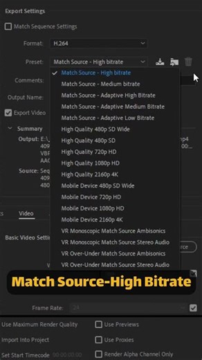 Best Export Settings for Premiere Pro