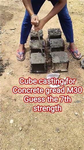 Cube casting Concrete gread M30 How to Cube Casting