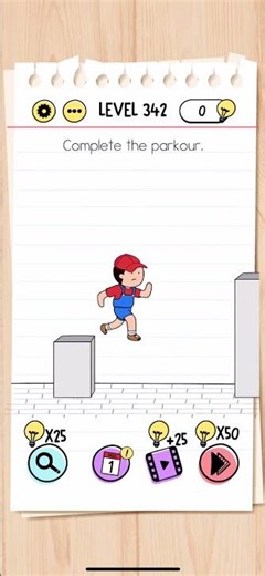 Brain Test Level 342 Complete the parkour Answer