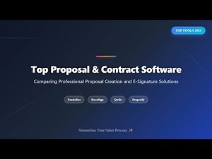 Top Proposal & Contract Software 2025 (Full Comparison)