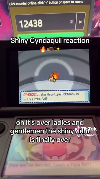 Shiny Cyndaquil reaction 🦔🔥✨ #pokemoncommunity #pokemon #pokemoncards #shinypokemon #cyndaquil