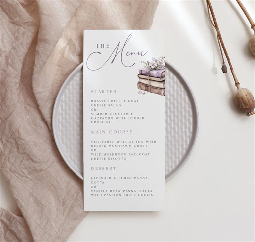 Editable Bridal Shower Menu Template, A New Chapter, Storybook Bridal Shower, EBP33 - Etsy