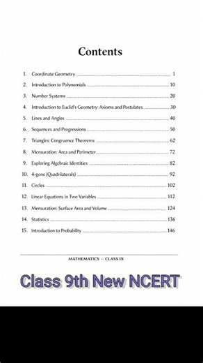 Class 9th new ncert Maths #newncert #maths #class9maths #cbse #class9