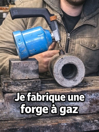 on fabrique une forge a gaz avec une boîte de conserve #forgeron #passion #blacksmith #diy
