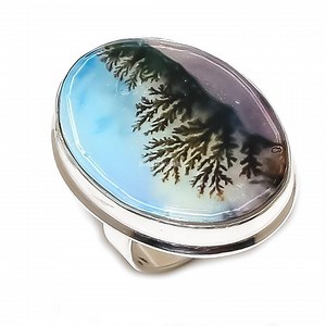 Dendrite Opal Silver Ring, Ring Jewelry, Ring, Solid 925 Sterling Silver Wedding Ring, Unique Gifts for Daughters, Band Ring, Stone Ring - Etsy