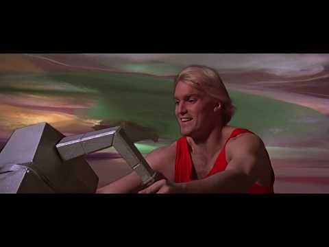 Flash Gordon (1980) Movie Clip - Flash escapes on a Hawkman Rocket Cycle - 4K Upscaled