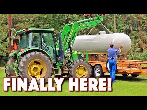 1000 Gallon Propane Tank Installation On Our Homestead! One More Step To Off-Grid!