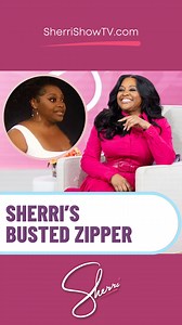Raise your (hand) if you’ve ever busted a zipper? #sherrishepherd #wardrobemalfunction | Sherri
