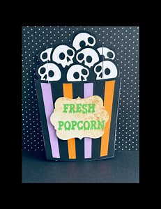 Spooky popcorn gift card holder, halloween popcorn gift card holder popcorn bucket gift card holder halloween popcorn holder