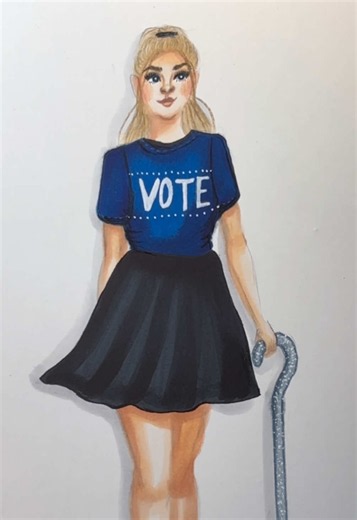 Satisfying ASMR Art: Inclusive Voting Illustration | Vote Blue
